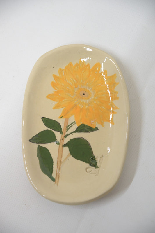 Handmade Ceramic Plate – Sunflower
