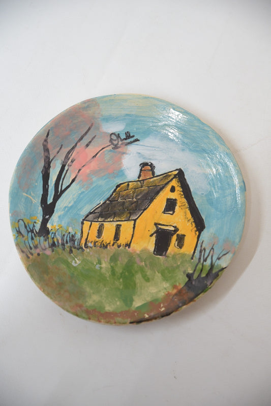 Plate Hand-Painted with house