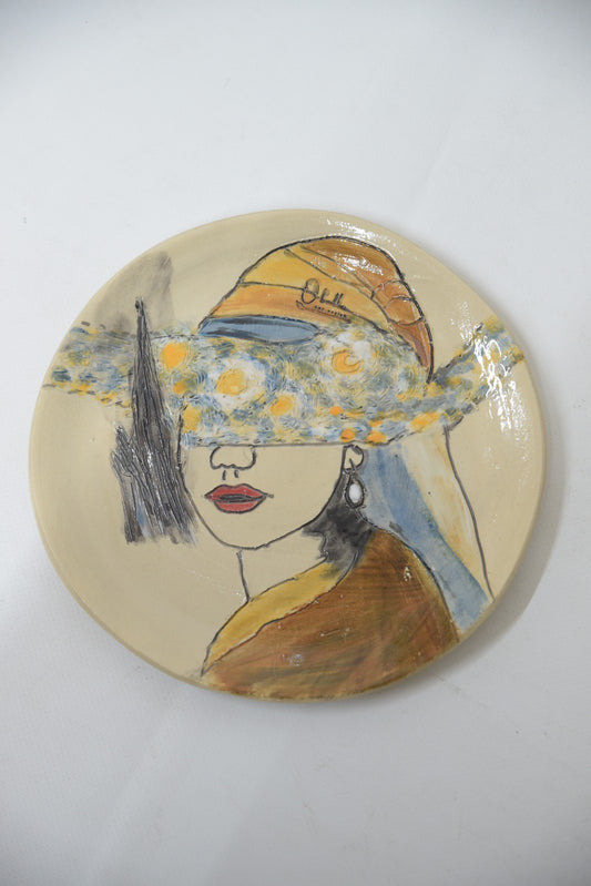 Plate Hand-Painted with art