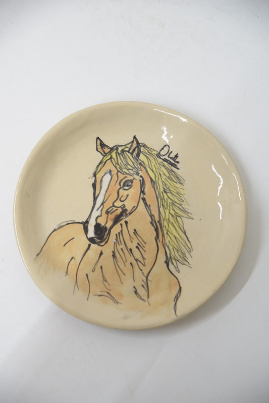 Plate Hand-Painted with horse